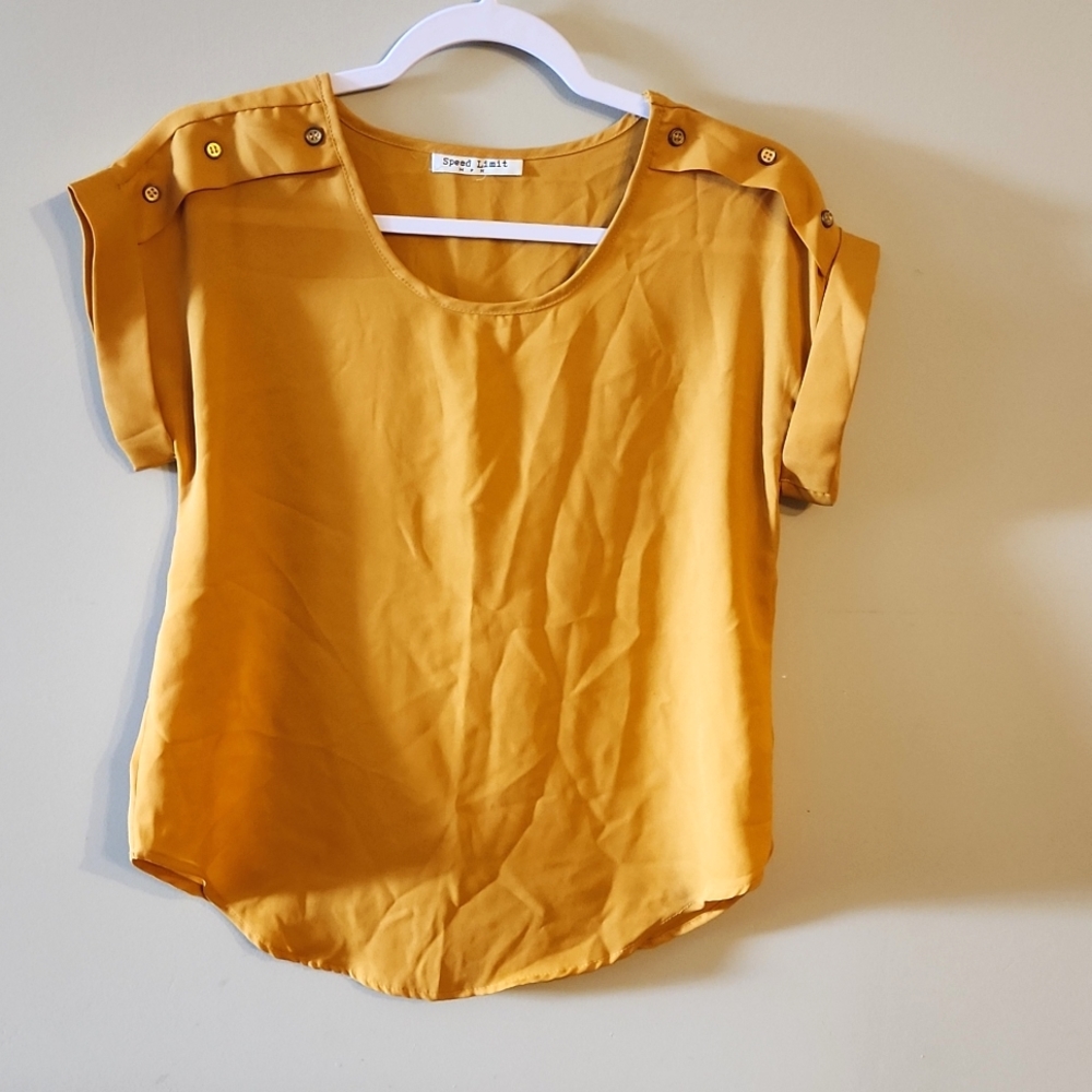 Gold short sleeve Blouse